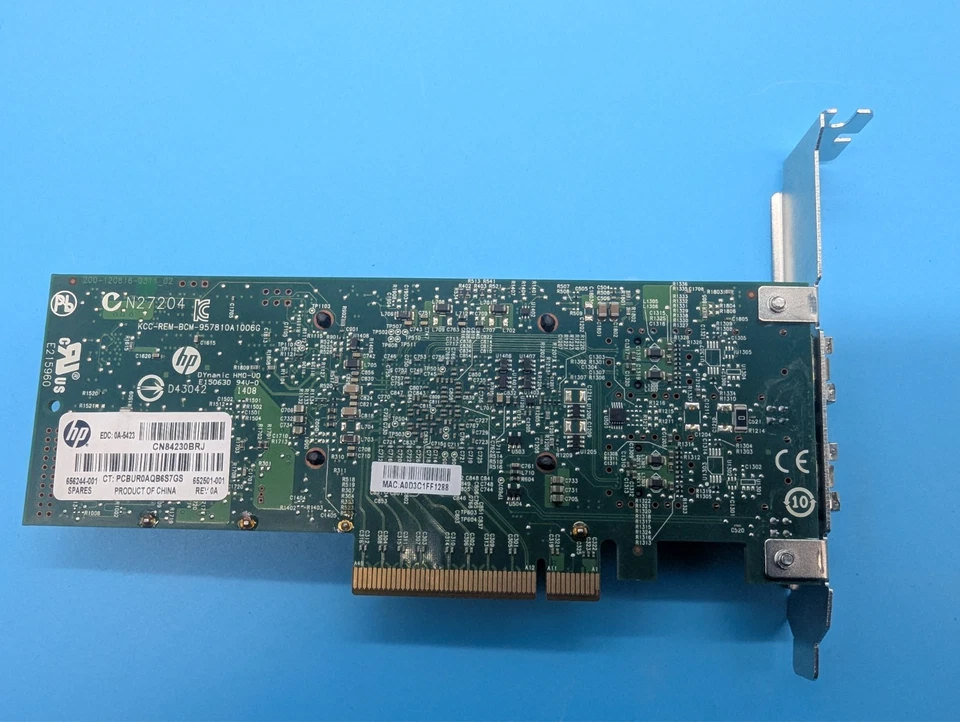 HP 530SFP+ Ethernet Adapter 10GB/s - NO SFP's included High Profile Bracket - image 4 of 4