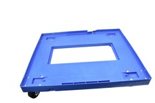 Buckhorn 282305DYM5 Blue Plastic Dolly Platform Cart Base Casters USA 28" x 23"