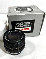 Vintage Osawa MC Lens 28mm f/2.8 Manual Focus Made in Japan Pentax Camera
