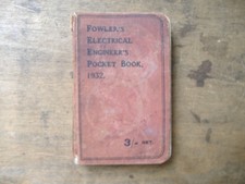 FOWLERS ELECRICAL ENGINEER'S POCKET BOOK 1932