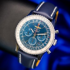 Breitling Navitimer B01 AB0127 46mm Steel Chronograph Blue Dial Box & Papers 5