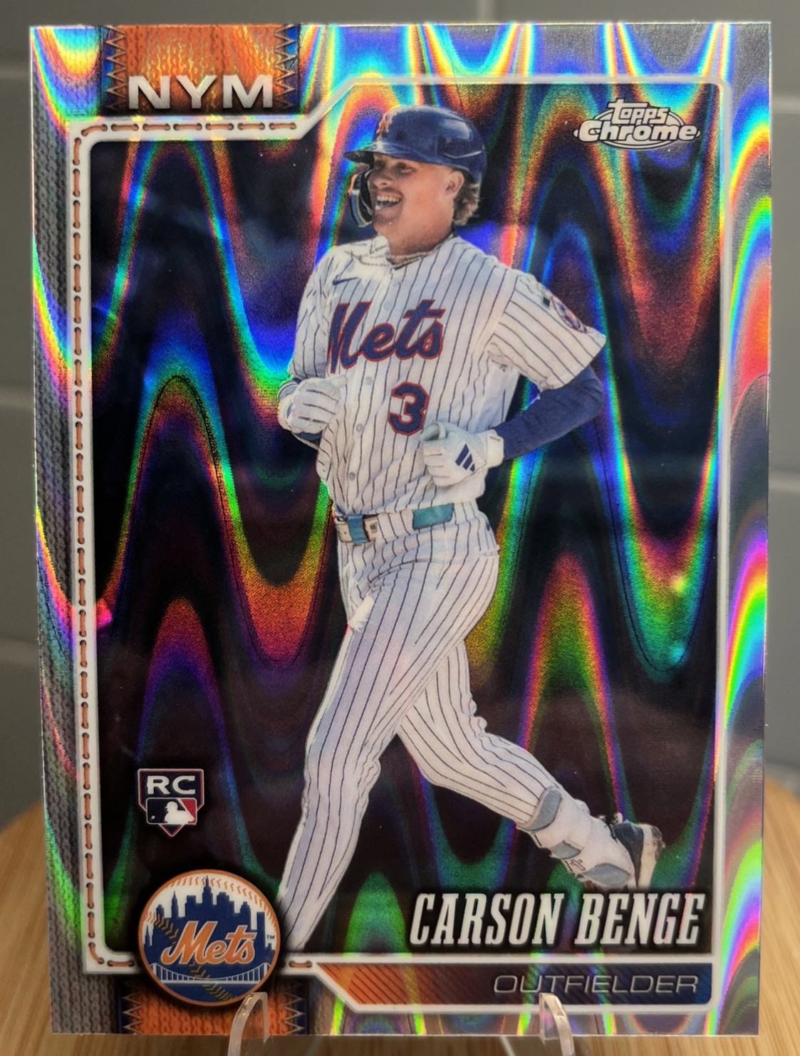 2026 Topps Chrome CARSON BENGE Ray Wave Refractor RC #87 New York Mets 