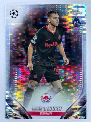 OSCAR GLOUKH 2023-24 Topps Chrome #98 PULSAR PRIZM Rookie RC FC Salzburg