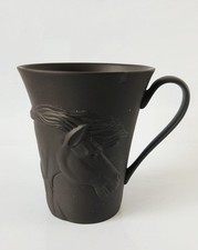 Wedgwood Black Basalt Frightened Horse Mug / Beaker
