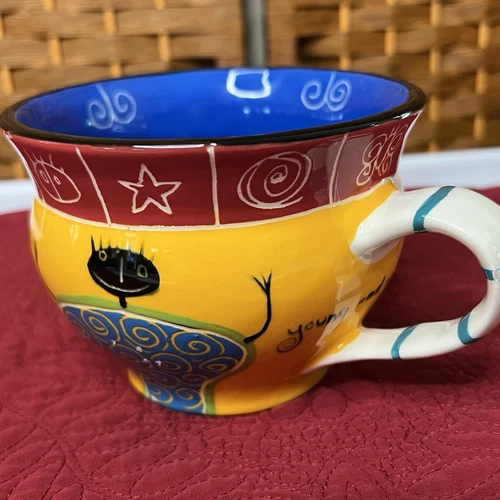Avagoya Mug Sydney “Young and Rampant” Hand Painted Colorful 