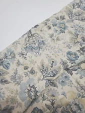 Laundry Basket Quilts Fabric Snowbird Floral Blue Moda Sew Quilt HALF YARD