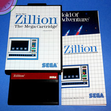 TESTED Sega MASTER SYSTEM Cartridge ZILLION Completed has NEW Case Manual Poster