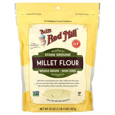 Stone Ground Millet Flour, Whole Grain, 20 oz 567 g 