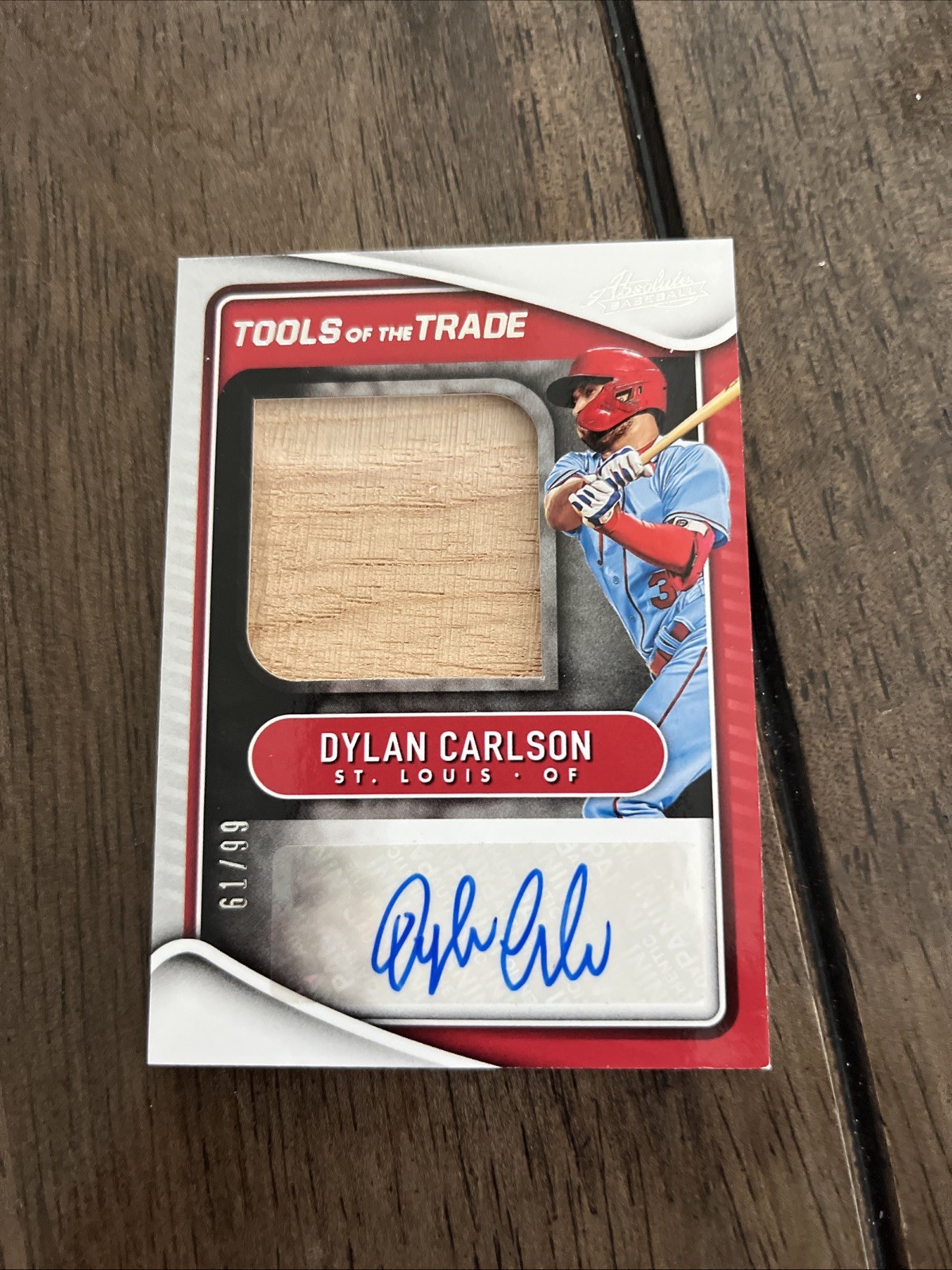 2022 Panini Absolute - Tools of the Trade Jumbo Signatures Dylan Carlson...