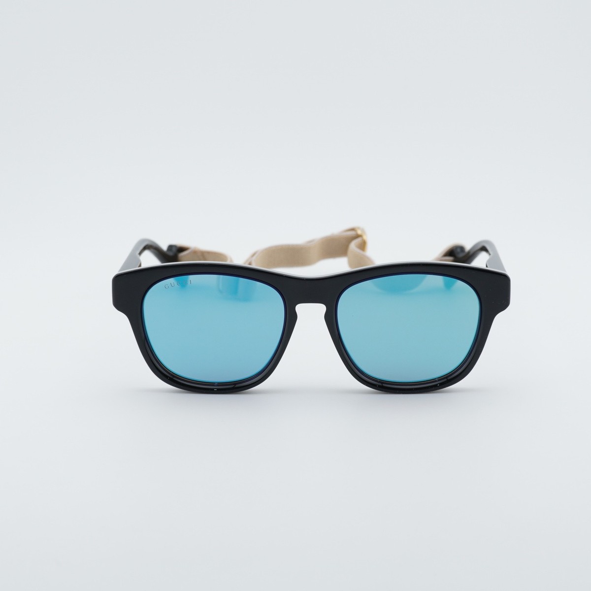 New Gucci GG1238S 002 Black/Blue 53-18-145 Sunglasses | eBay