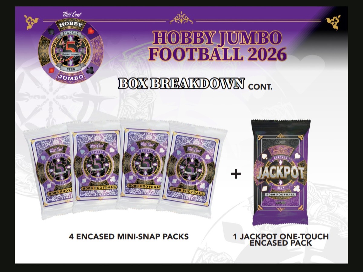2025 Wild Card Five Card Draw Stacked Deck Football Hobby Jumbo