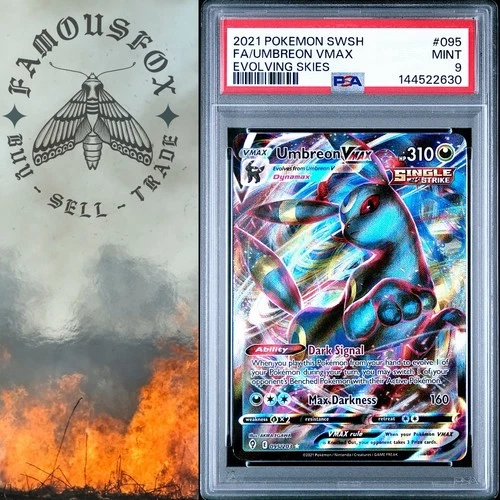 Pokemon TCG Umbreon VMAX Holo Ultra Rare Full Art Evolving Skies 95/203 PSA 9 MT