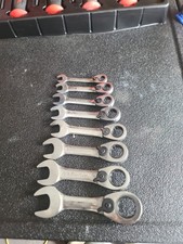 8pc Blue Point By Snap On Stubby Reversible Ratcheting Wrench Set Sae 8pc Blue Point By Snap On Stubby Reversible Ratcheting Wrench Set Sae