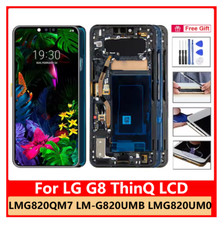 For LG G8 ThinQ G820 Original P-OLED Display LCD Screen Touch Digitizer  Frame