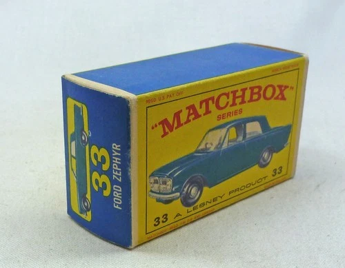 Lesney Matchbox Toys MB33b Ford Zephyr ORIGINAL Empty E3 Type Box