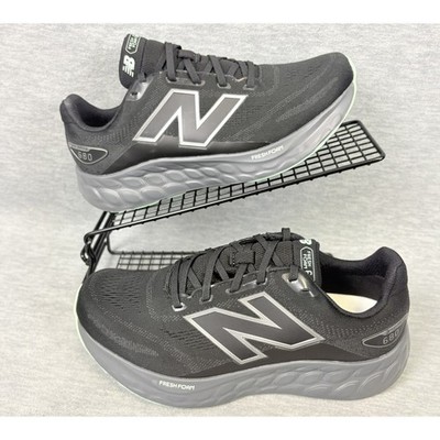 New Balance Fresh Foam 680 v8 Sneakers Mens 7.5 M Black Waterproof Running Grey
