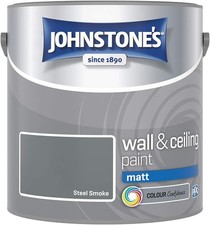 Johnstone's Wall & Ceiling Paint 2.5L Matt Emulsion Smooth Finish Tin All Colors