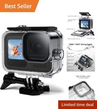 Clear Tempered Glass Dive Case for GoPro Hero 13/12/11/10/9 - 196FT Waterproof