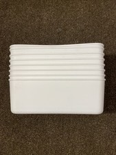 imatenn 8 pack Narrow Storage Box, Plastic Storage Baskets for Shelves, Slim Ki