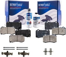 Detroit Axle Front Rear Ceramic Brake Pads for Chrysler 300 Dodge Challen