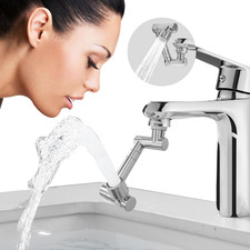Faucet Extender 1440 Swivel Robotic Arm Aerator Splashproof Tap Sprayer for Sink