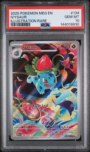 2025 Pokemon MEG en #134 Ivysaur PSA 10 GEM MINT Illustration Rare