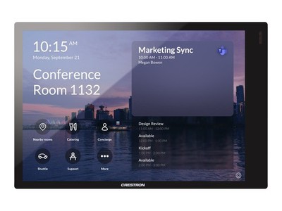 Crestron - 7'' Conference Room Scheduler Panel, Black - NEW