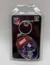 New York Giants Acrylic Key Ring Keychain - 2 Sided Graphic NEW In Package 2008