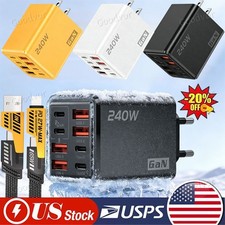 240W 8-Port USB C Fast Wall Charger Block,For...