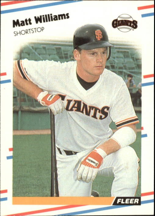 1988 Fleer Glossy Baseball Card #101 Matt Williams