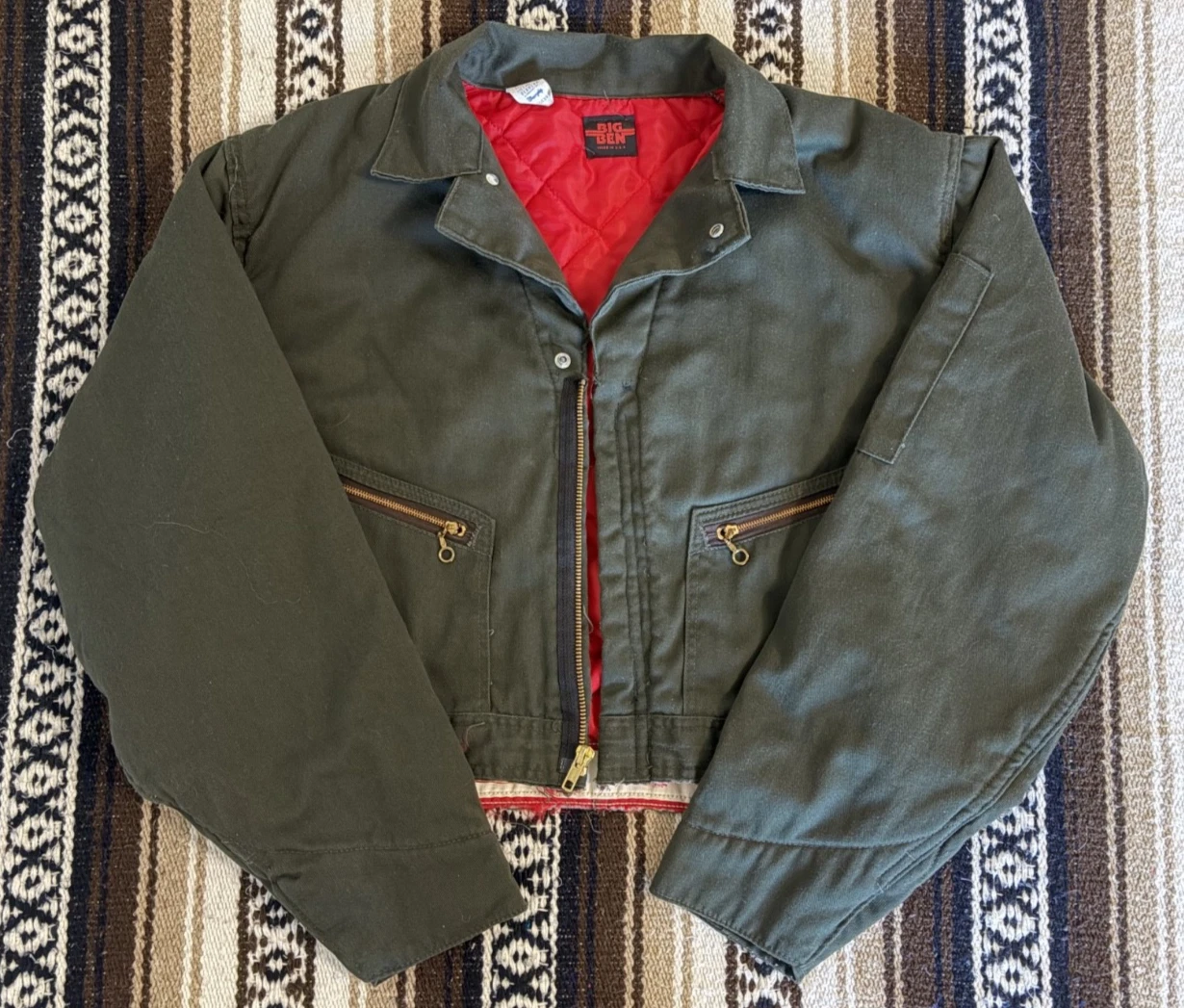 Vtg Green Big Ben Detroit style jacket (Large 42/44) Grunge, Workwear - product detail image 1