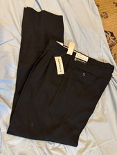 ADOLFO VINTAGE 100 WORSTED WOOL PANTS, 38 WAIST, RAW HEM NWT USA