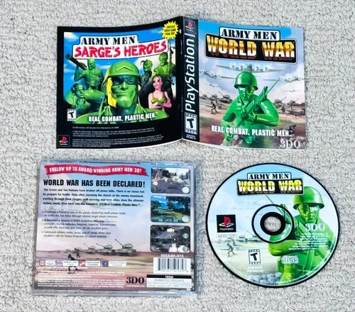 Army Men World War - Complete (Sony PlayStation 1, PS1) Game CIB - Tested