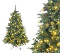 Weihnachtsbaum KüNstlicher Tannenbaum Kunstbaum Led-Beleuchtung Fichte 180Cm