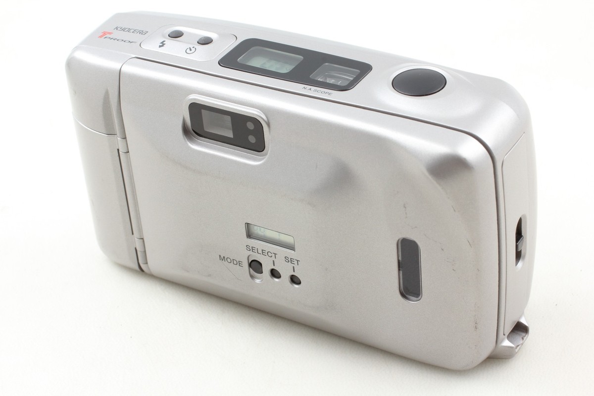 【saku】KYOCERA T-PROOF FILM CAMERA Kyocera T Proof 35mm Camera with Zeiss 35mm f/3.5 T* Lens, Silver