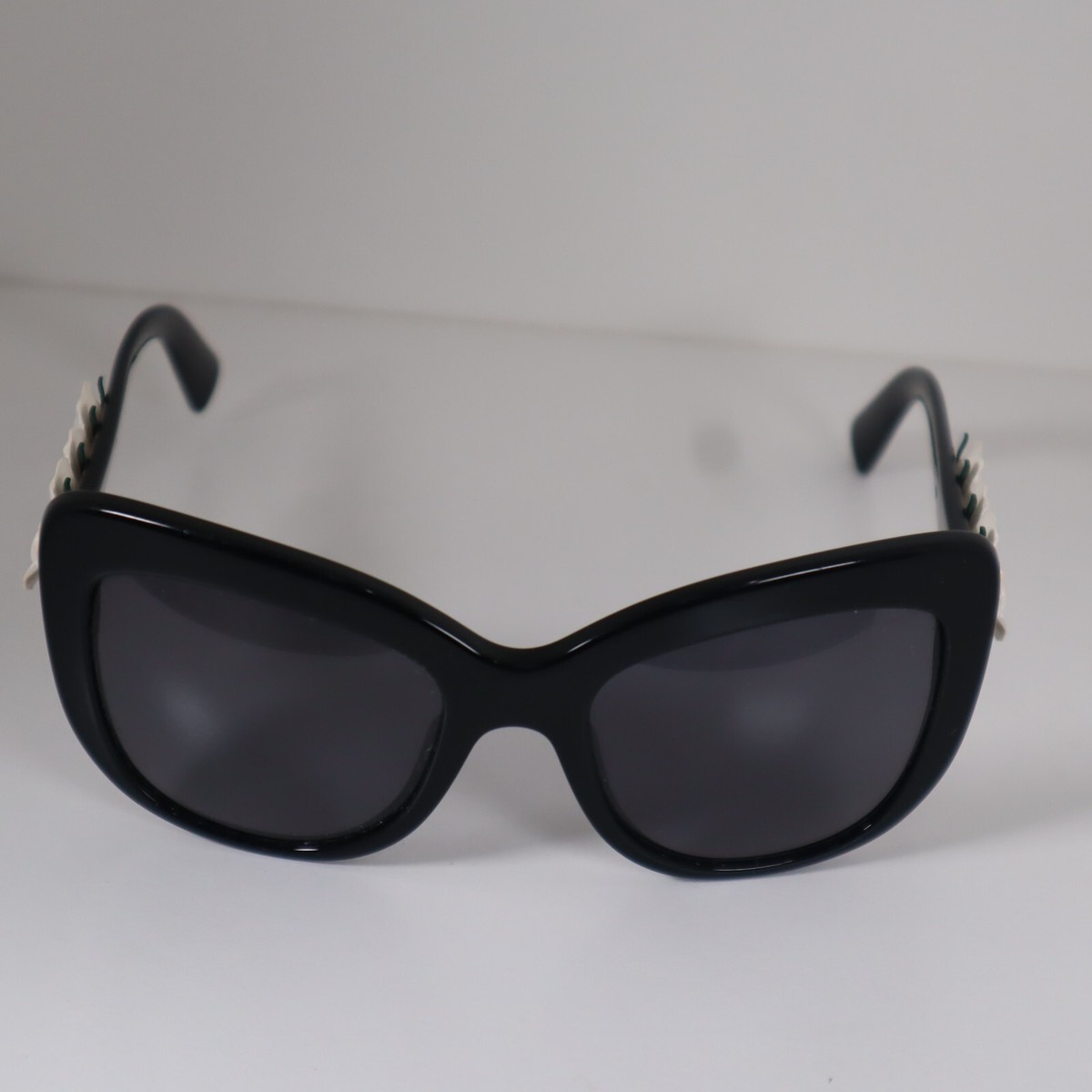 Dolce & Gabbana D&G DG4252 White Rose Black Frame Polarized 