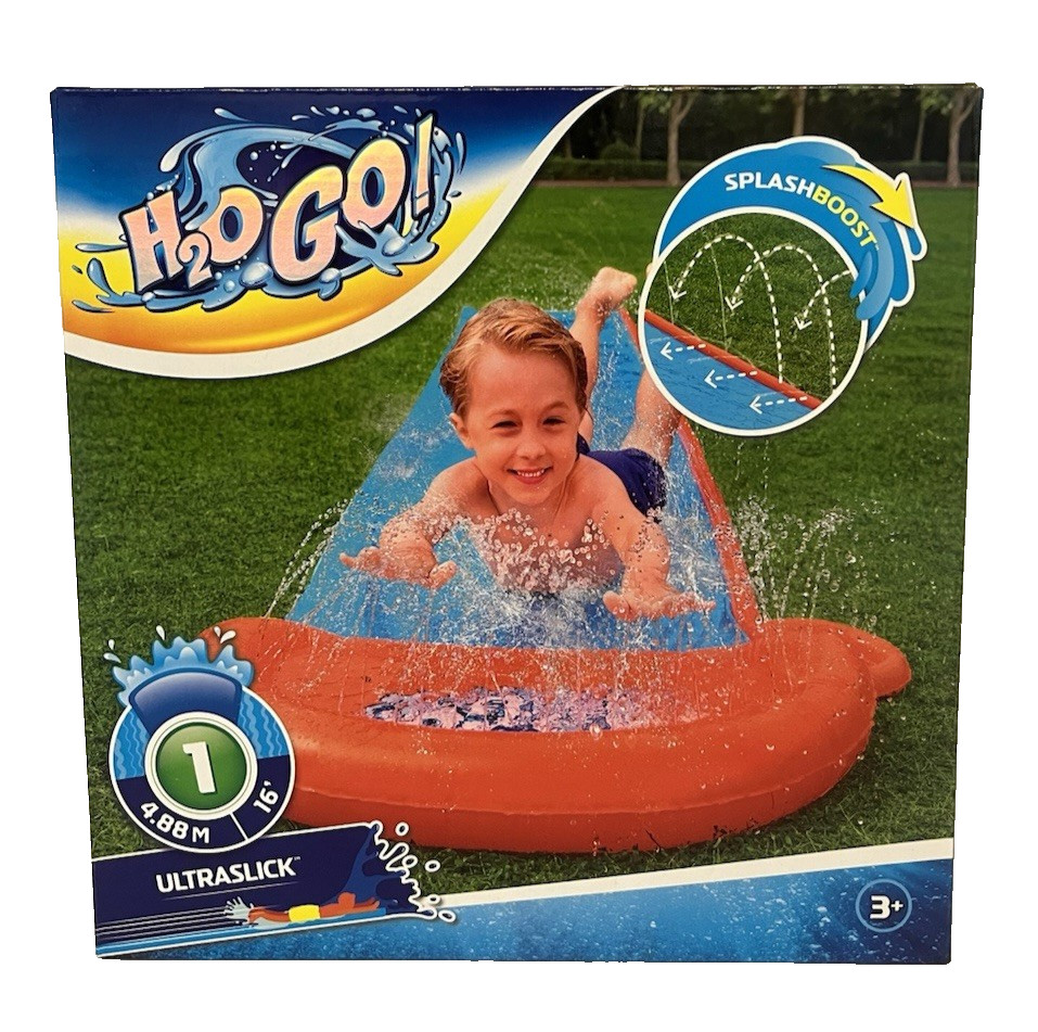 Bestway H20GO Single Lane 16ft Water Slip and Slide with Built-in Sprinklers