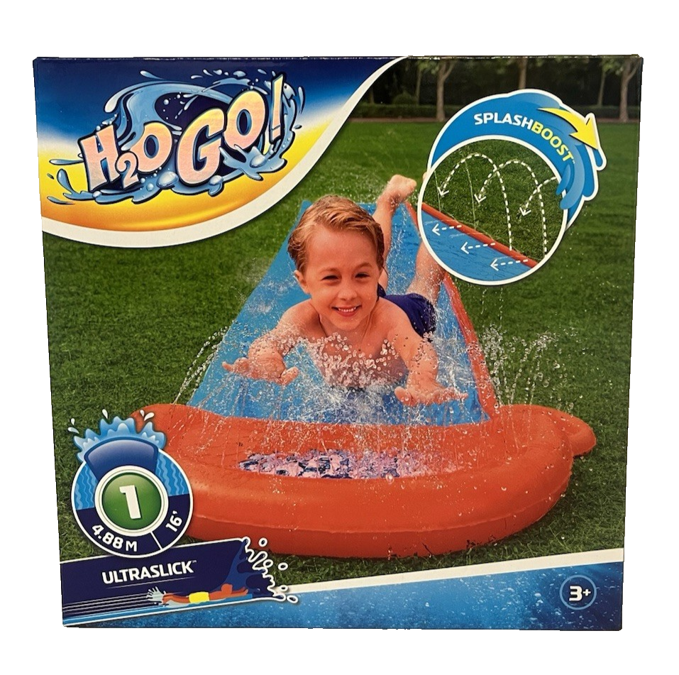Bestway H20GO Single Lane 16ft Water Slip and Slide with Built-in Sprinklers