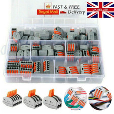 60Pcs Type Electrical Connectors Wire Block Clamp Terminal Cable Reusable Kit