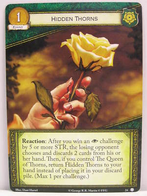 A Game of Thrones 2.0 LCG - 1x #024 Hidden Thorns - House of Thorns