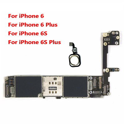 Main Motherboard W Touch Id For Iphone 6 6p 6s 6s Plus 64gb Unlock Logic Board Ebay