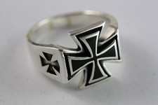 BUNDESADLER SIEGELRING EISERNES KREUZ EHRENRING TEMPLERRING 925 ECHT SILBER /043