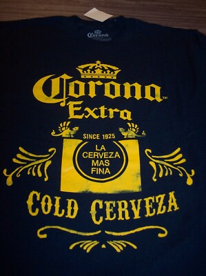 Vintage Style CORONA EXTRA BEER Cold Cerveza T-shirt Mens SMALL NEW w/ TAG