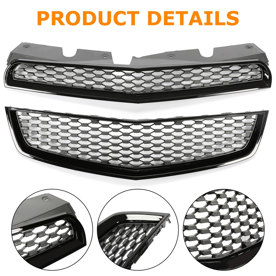 KUAFU Upper & Lower Front Bumper Grille Set of 2 For Chevrolet Equinox 2010-15 Foto 2 de 4
