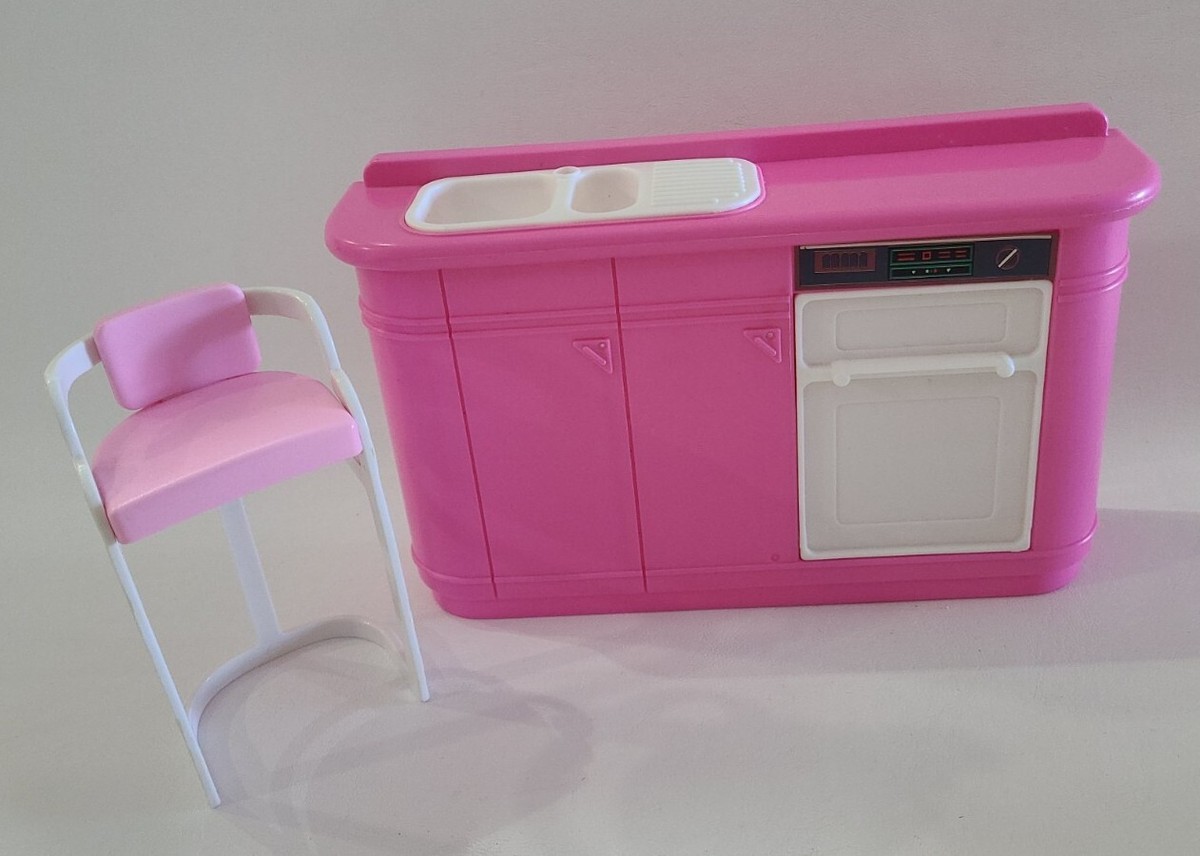 Vintage Barbie Doll Kitchen Sink Chair Pieces Not Complete