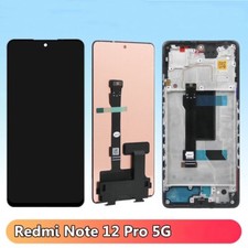 For Xiaomi Redmi Note 12 Pro 5G OLED TFT Touch Screen Digitizer Assembly  Frame