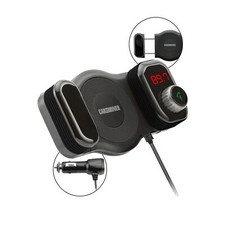 Bluetooth FM Transmitter  Car Vent Phone Mount Featuring Streaming Audio, TF...