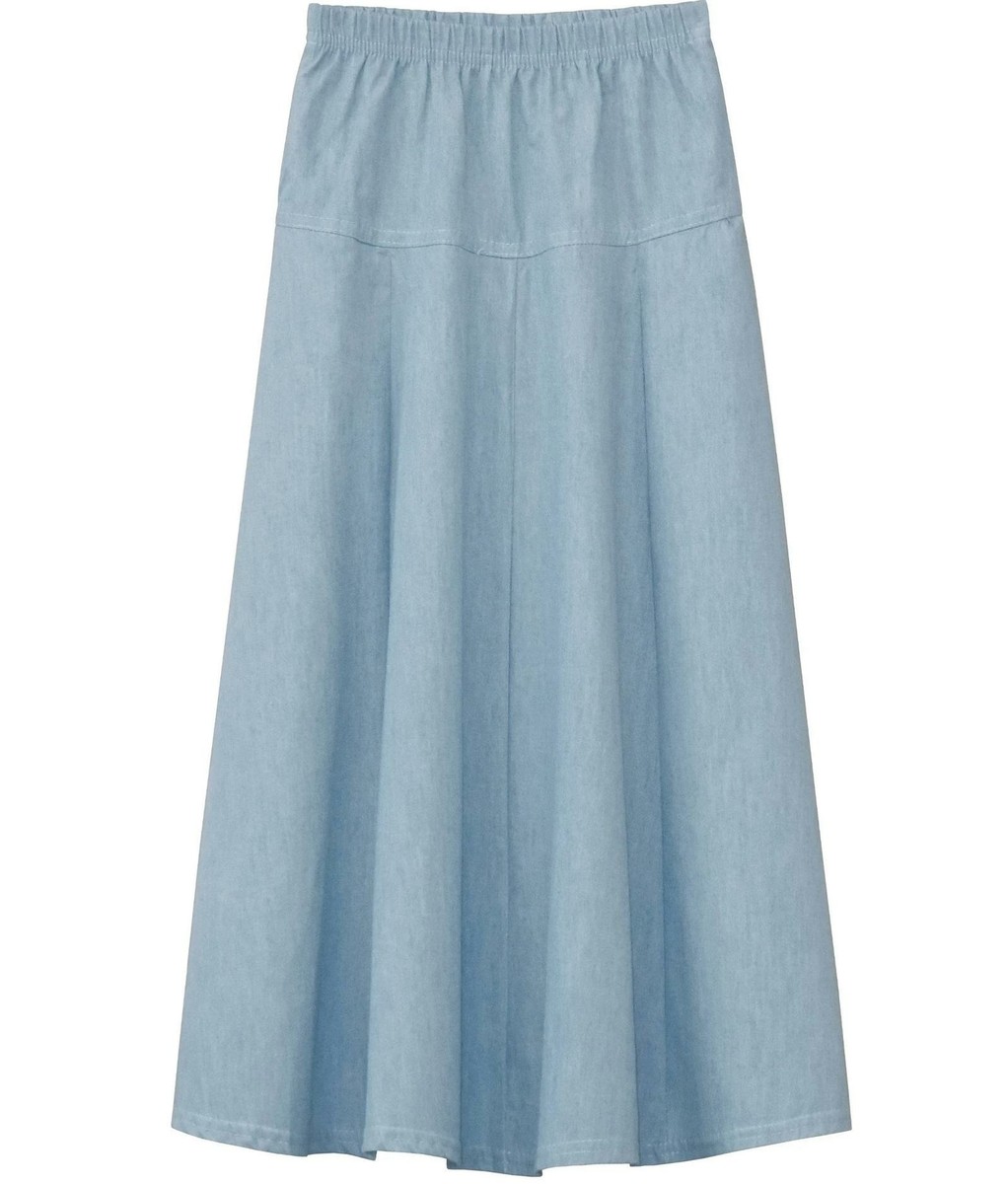 Baby'O Women's Stretch Knit A-Line Maxi Skirt - 36" Length, Black, Size X-Large