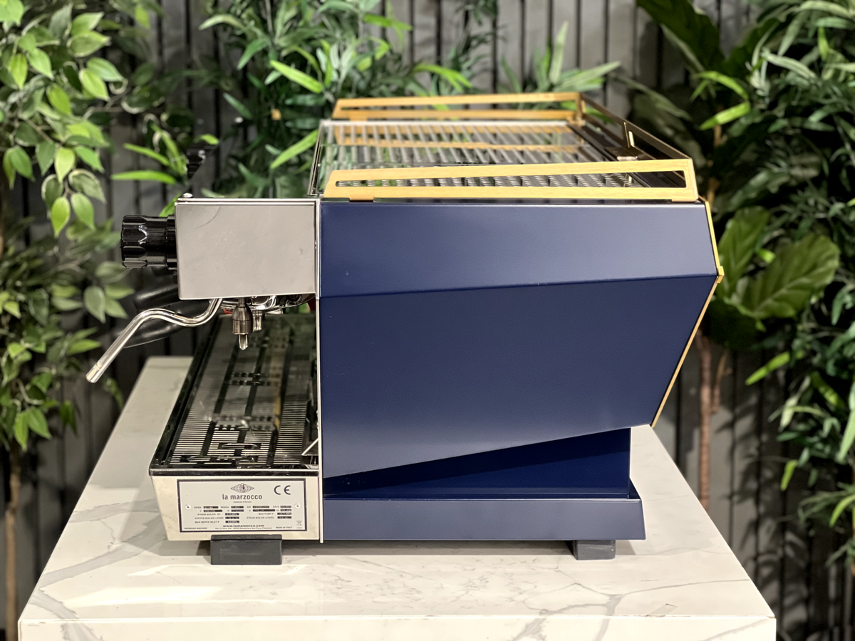 LA MARZOCCO KB90 3 GROUP BLUE & GOLD CUSTOM ESPRESSO COFFEE