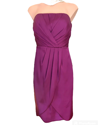 fuchsia knee length dress Jovani 43758 Ruffle Neckline Knee-Length Dress